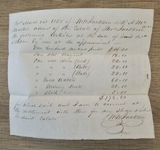 1855 Estate Sale Receipt Wagon