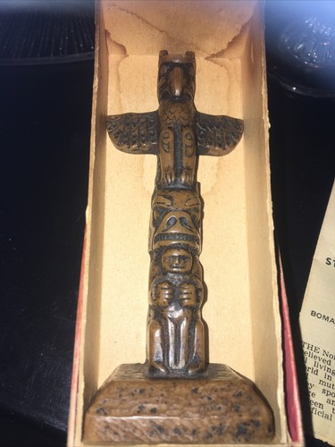 Vintage canada boma totem pole - canada,