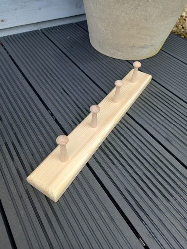 Wooden peg coat rack - coat,