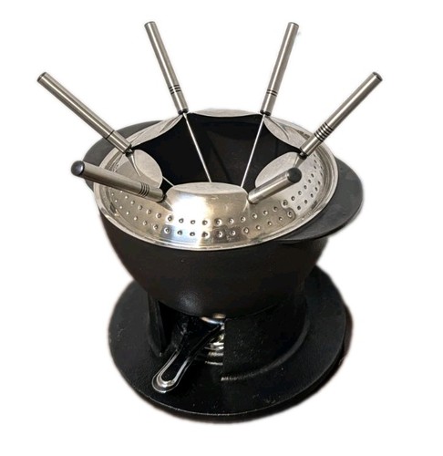 Home cast iron fondue set - home,