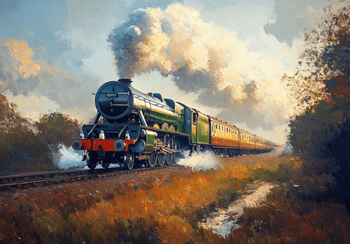 Steam train canvas - steam,