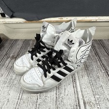 Size 8 - Adidas Jeremy Scott Wings 2.0 Sneakers White Black G19589