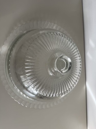 Vintage glass cheese dome - cheese,