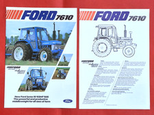 1981 FORD 7610 TRACTOR Sales Brochure & Specifications - Mint Condition