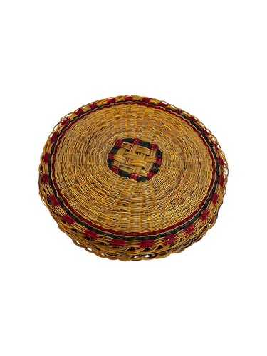 Set vintage round wicker - round,