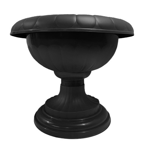 Black 42cm grecian planter - black,