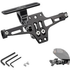 Universal Motorcycle License Plate Tail Tidy Frame Bracket Holder with LED Light