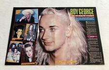 BOY GEORGE 1984 CULTURE CLUB Clipping Poster Swedish Music magazine Okej 1980s