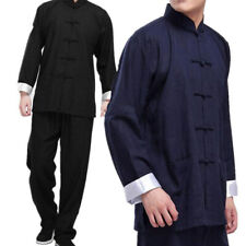 Men Traditional Chinese Tang Suit Bruce Lee Kung Fu Outfit Martial Arts Uniform