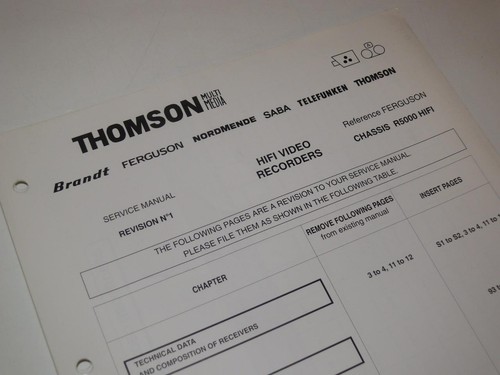 Thomson r5000 video - thomson, cassette