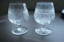 2 Superb Vintage Thomas Webb Crystal "Wellington"Brandy Glasses Hand Made 4.3/4"