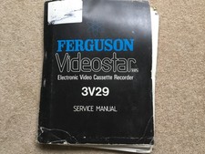 Ferguson 'Videostar' Video Cassette Recorder SERVICE MANUAL