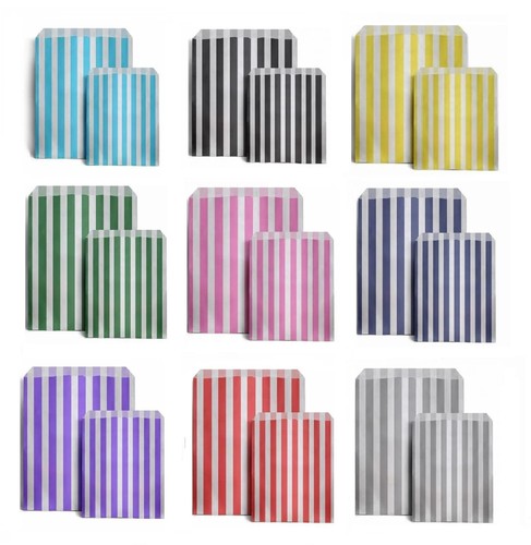 Striped paper sweet bags - striped,
