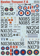 1/72 Hawker Tempest F.6 Decals