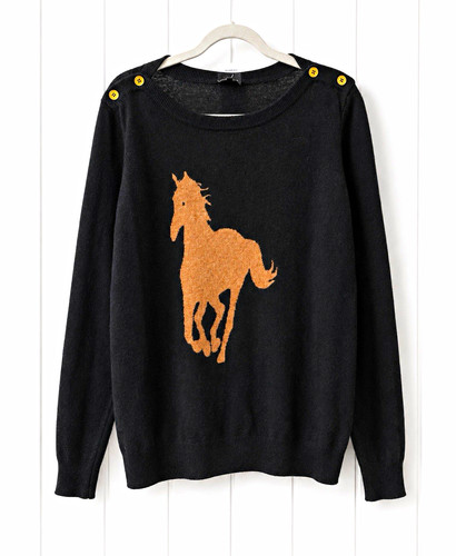 Jaeger black knit jumper - jaeger,