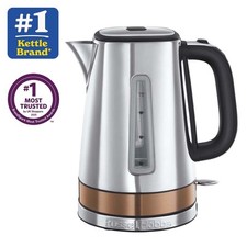 Russell Hobbs Quiet Boil Kettle Luna Copper & Illuminated Water Windows - 24280