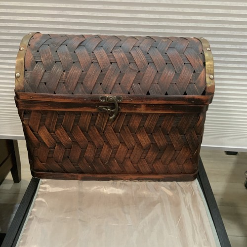 Vintage handwoven rattan and - handwoven,