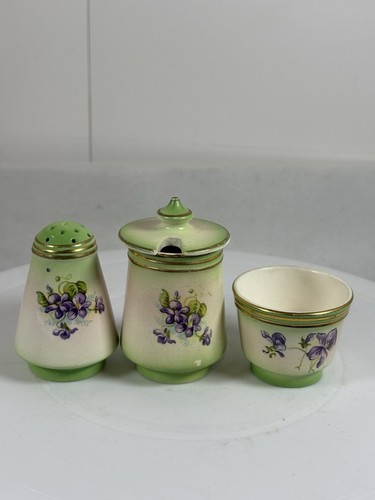 Antique violet flower egg cup - flower,