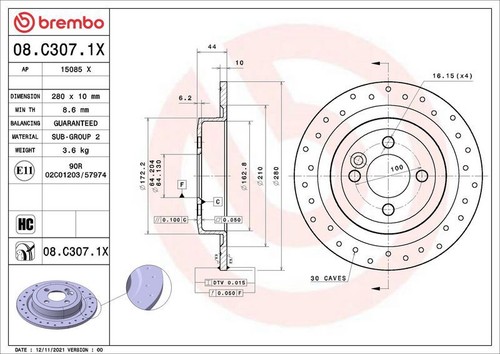 Brake disc pieces rear - pieces,