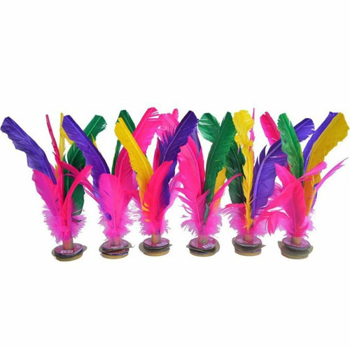 6pcs feathers kick shuttlecock - feathers,