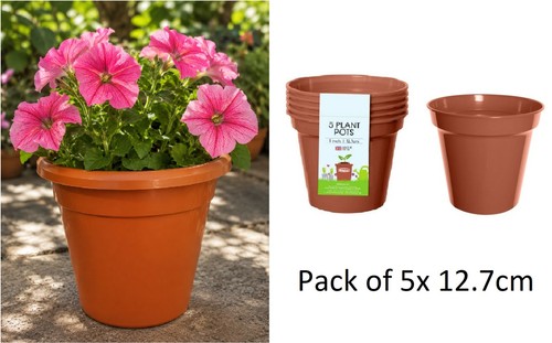 Terracotta plastic round - terracotta,