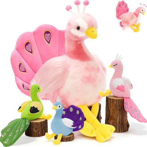 Peacock stuffed animal mommy - animal,