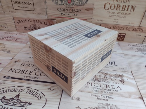 Wooden wine box crate with - box,