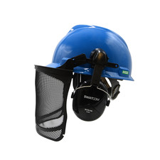 MSA V-Gard Classic Helmet with Ear Defenders and Visor  pre-assembled 
