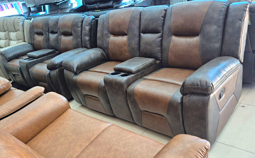 Faux leather recliner - faux, 2+2