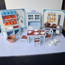 Playmobil 5300 Victorian mansion kitchen items cooker sideboard etc