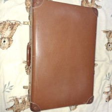 Vintage Small Child's Leather Suitcase 1960s Made In England