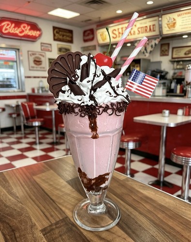 Fake artificial milkshake - artificial,