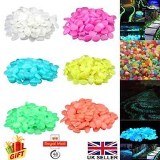 Glow In The Dark Pebbles Luminous Stones Garden Walkaway Aquarium Fish Tank Gift