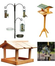 HANGING WOODEN METAL GARDEN WILD BIRD TABLE TRADITIONAL FEEDING STATION FREE P&P