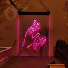 RGB Multicolour Nails Beauty Shop Woman Girls Room LED Neon Sign Wall Art