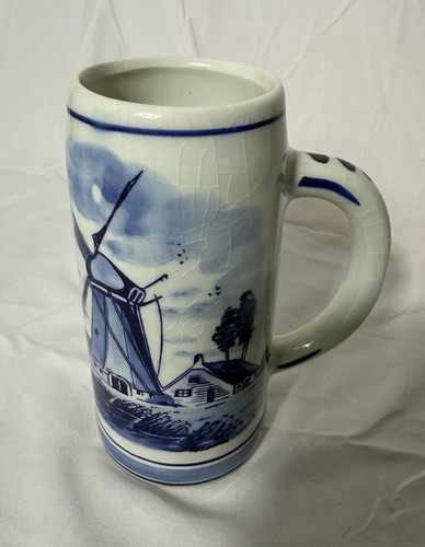Delft blue ceramic tankard - delft,