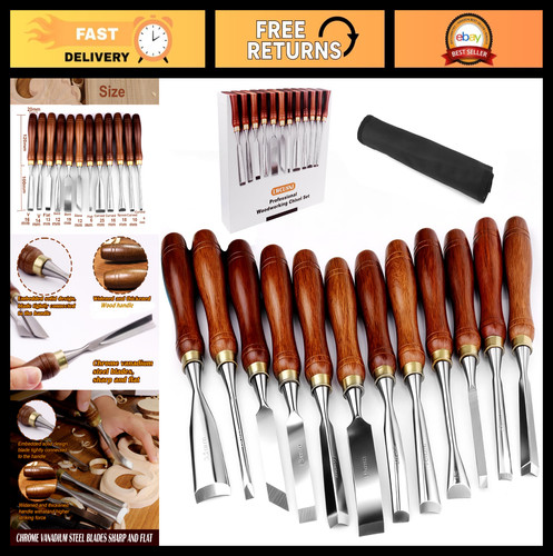 Piece wood carving chisel - 12-piece,