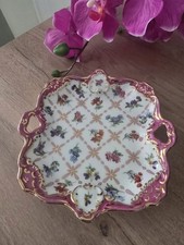 Vintage Floral Decorative China Twin Handled Plate