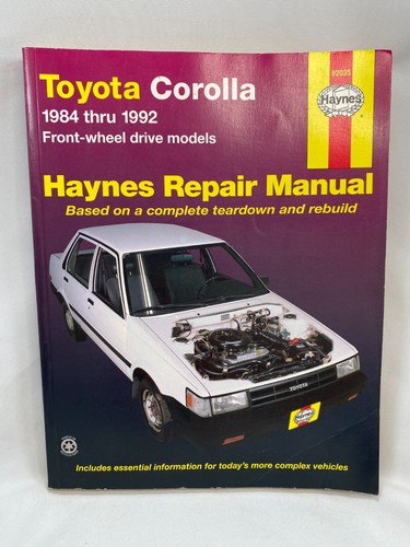 Haynes toyota corolla - toyota, 1984