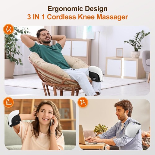 Cordless knee massager - 3-in-1,