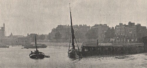 Chelsea the jetty and barge - and,