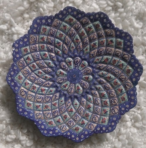 Minakari copper etched plate - minakari,