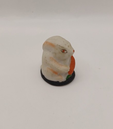 Vintage ceramic white rabbit - white,