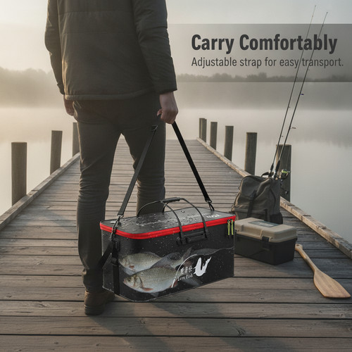 Foldable fishing bucket for - fishing,