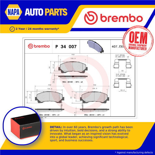 Brake pads set - brake, fits