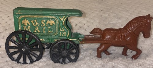Vtg cast iron mail - cast, horse