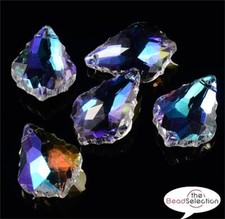 5 LARGE CRYSTAL GLASS FACETED