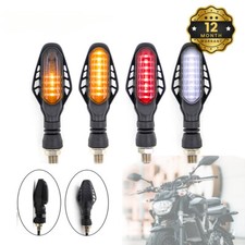 4pcs16 LED Motorcycle Sequential Flowing Turn Signal Indicator Lights DRL Brake
