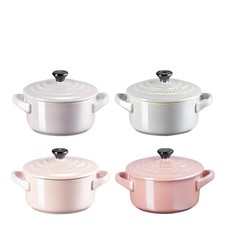 Le Creuset Set of 4 Pearl Pink Petite Casserole 250ml each - New With Box