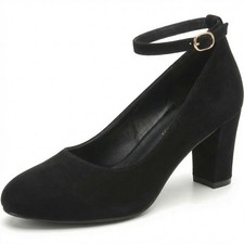 WOMENS LADIES BLOCK HEEL ANKLE